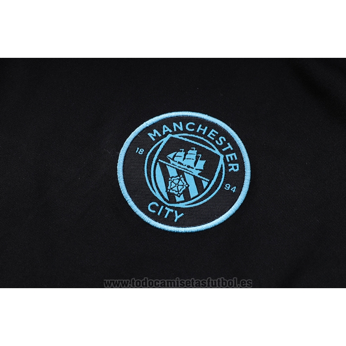 Chandal del Manchester City Manga Corta 2022-2023 Negro - Pantalon Corto